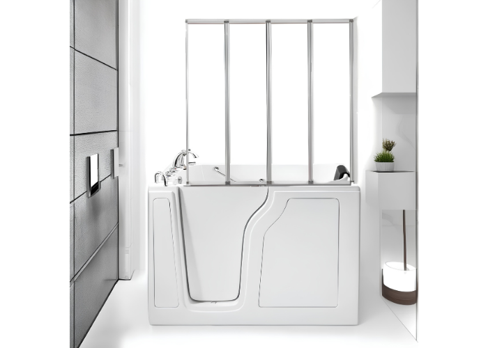 TUBSAFE - 4-Fold Tempered Glass Shower Screen
