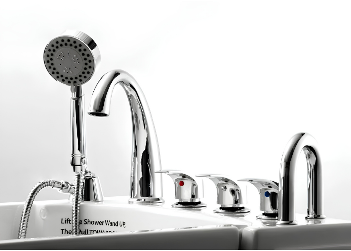 TUBSAFE - Salutation 5-Piece Polished Chrome Faucet